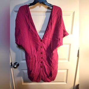 Seafolly Magenta maze playsuit romper xl